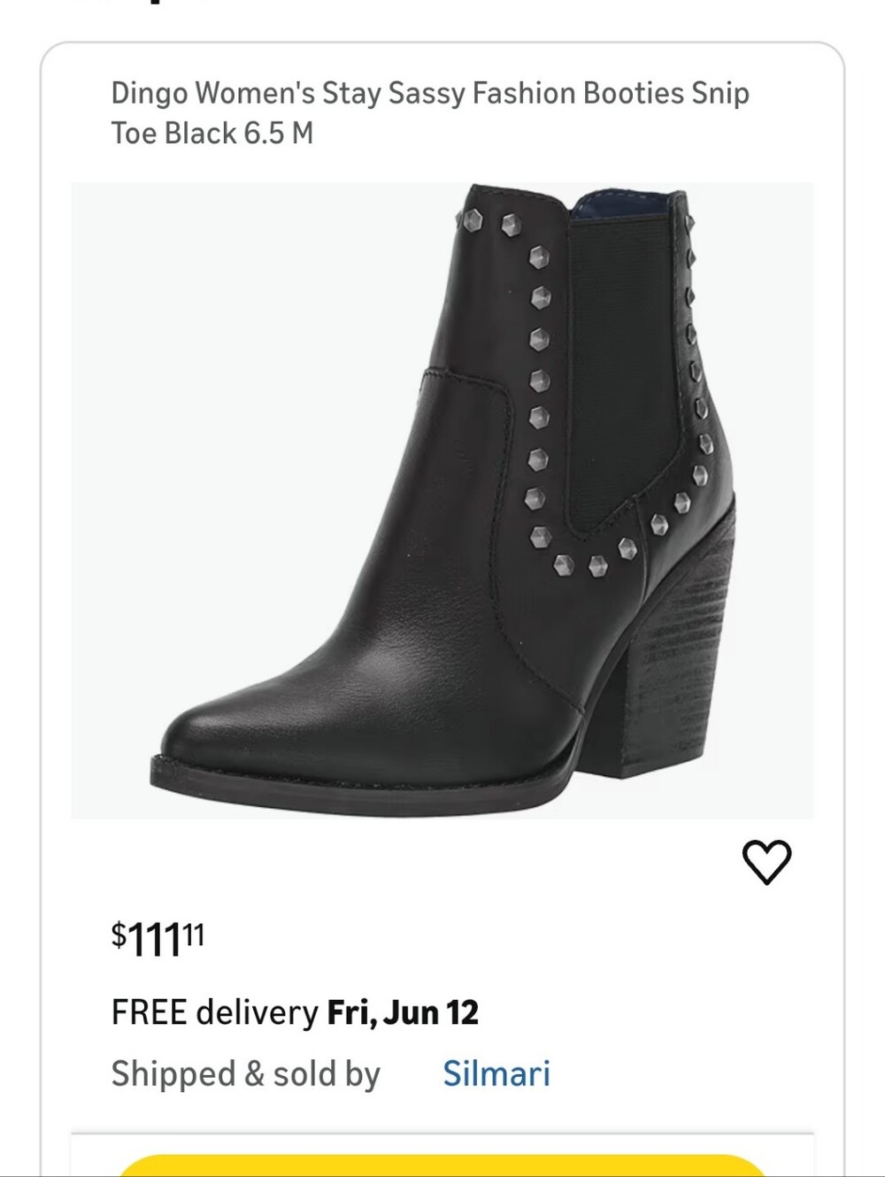 Dingo Black Studded Chelsea Ankle Boots